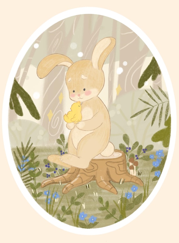 Naklejki zając, bunny, chicken