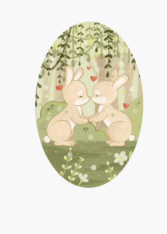 Naklejki zajączki, bunny love egg sticker