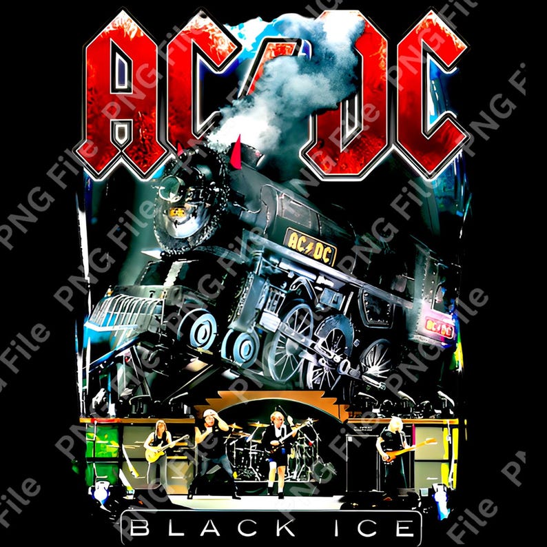 ACDC Black Ice PNG, Rock Band Concert Digital File, Train Stage Clipart ...