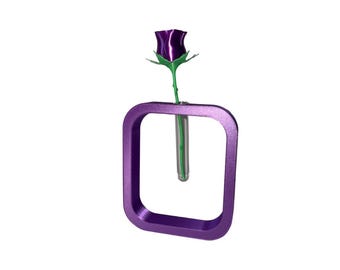 Purple Tulip Vase, 3D Printed Tulip Vase, Purple Minimalist Vase, Modern Flower Vase, Aesthetic Home Decor, Unique Gift Idea, Desk Decor