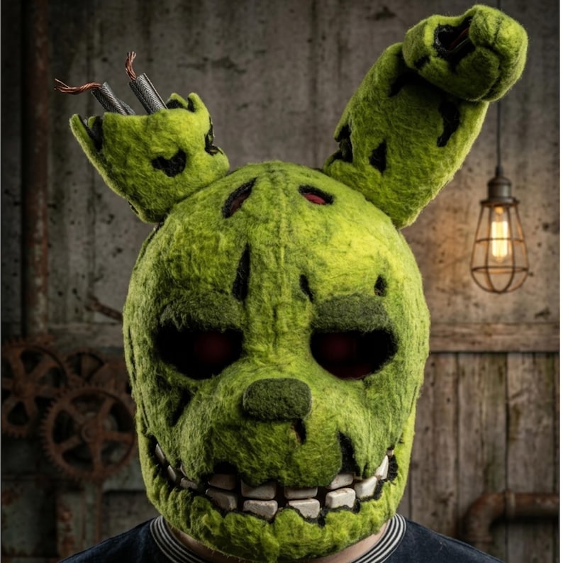 FNAF Inspired Cosplay Helmet, 3D Printed & Hand Painted Horror Bunny ...