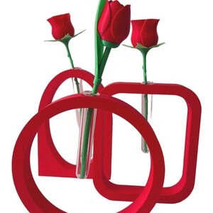 Wohndeko, Muttertag, Valentinstag, Geschenkideen für sie, Zimmerdeko, Schreibtischdeko, Klassenzimmerdeko, Badezimmerdeko, Boho-Deko, Vase, moderne Vase 3 vases with flowers