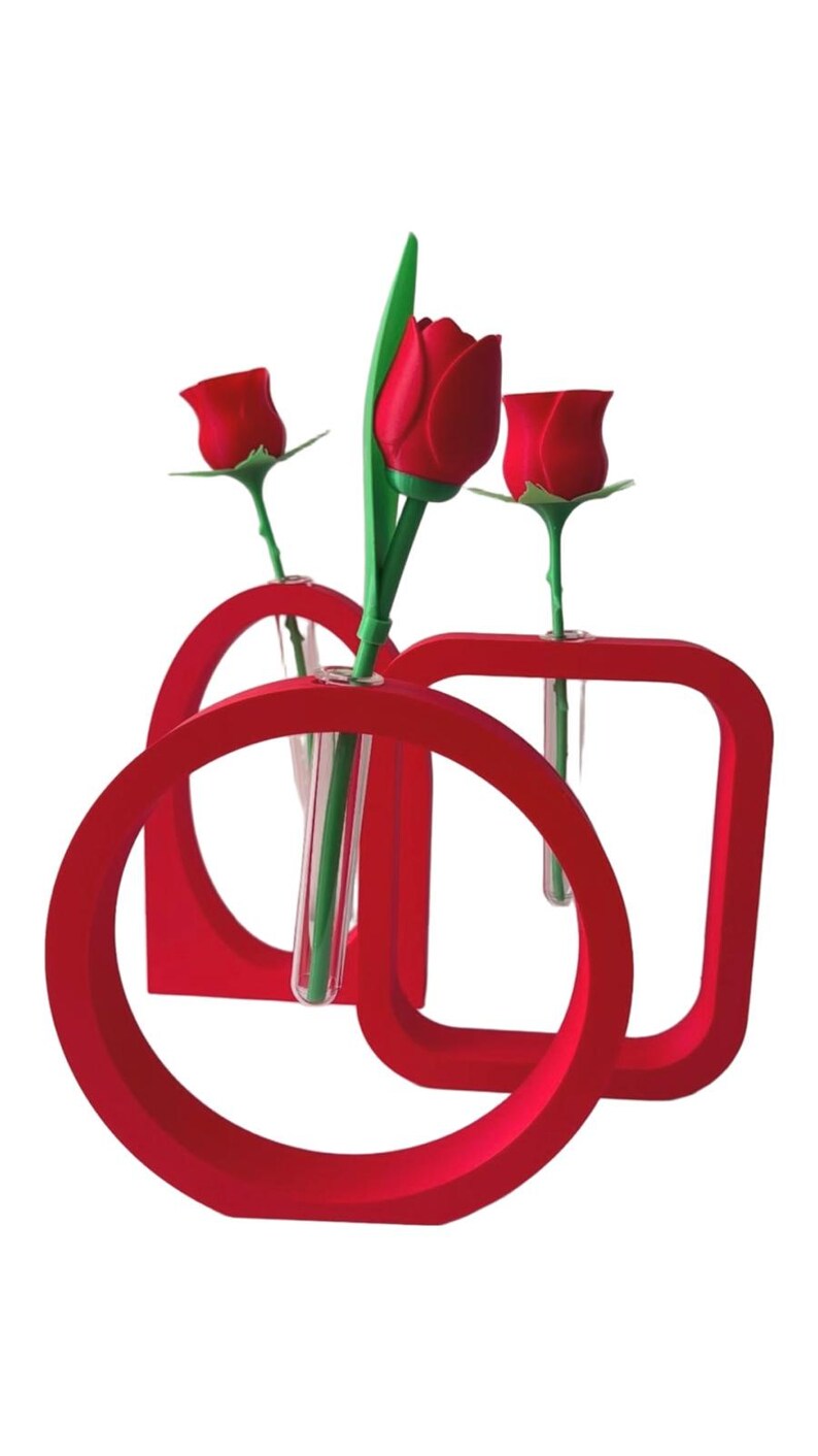 Wohndeko, Muttertag, Valentinstag, Geschenkideen für sie, Zimmerdeko, Schreibtischdeko, Klassenzimmerdeko, Badezimmerdeko, Boho-Deko, Vase, moderne Vase 3 vases with flowers