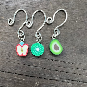 STITCH MARKERS- Fruit 4, crochet stitch marker, knitting stitch marker, cute stitch markers, crochet stitch markers, knitting