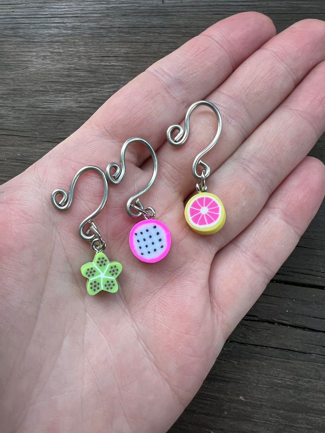 STITCH MARKERS Fruit 3 Crochet Stitch Marker Knitting Etsy