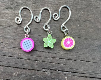 STITCH MARKERS- Fruit 3, crochet stitch marker, knitting stitch marker, cute stitch markers, crochet stitch markers, knitting