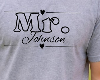 Personalized Mr Mrs Shirts Custom Name Couple Tee Matching Romantic Anniversary Wedding Gift