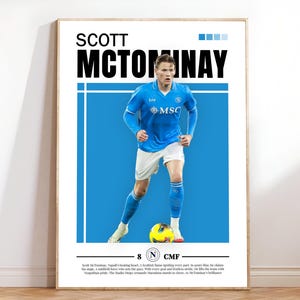 Scott McTominay Poster, Napoli Poster, McTominayPoster Print Art, Gift Poster, Printable A3 Sport Wall Art, Poster A3, Soccer Print. Italia