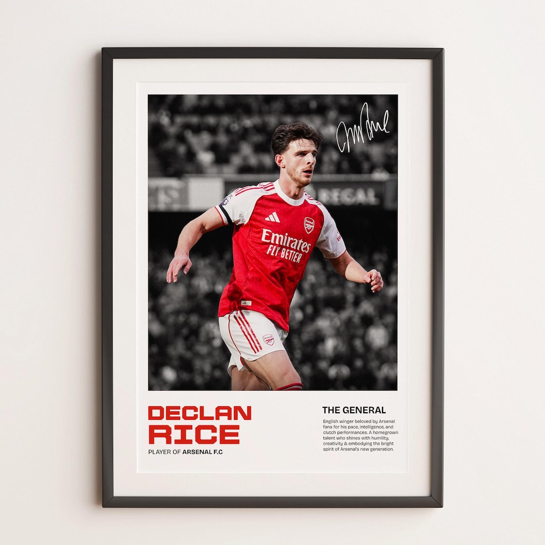 Declan Rice A3 Poster | London Soccer Wall Art | Printable Digital ...