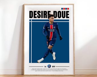 Poster Sur Toile PSG Kvaratskhelia - 50x75 Cm, Décoration Chambre, Bureau, Cadeau Fan De Football