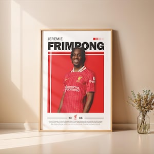 Jeremie Frimpong Liverpool Poster A3, Frimpong Wall Art, Soccer Printable, Football Poster, Home  Decoration, Liverpool Gifts, Netherlands.