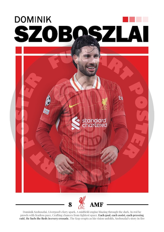 【超希少】リバプール 来日限定　講談社　ショボスライ ドミニク・ショボスライ リバプールポスター A3、ショボスライ