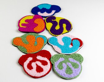 7-Piece Abstract Punch Needle Coasters – Buy Individually or as Set – Handmade Colorful Mug Rugs – Eco-Friendly Gift Idea