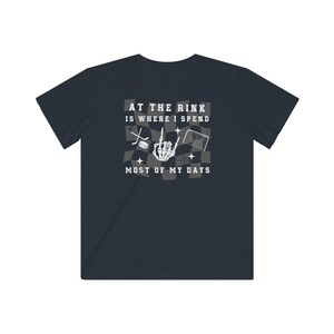 Kids Ice Hockey Tee, Rink Rat Graphic, Custom Number Shirt image 6