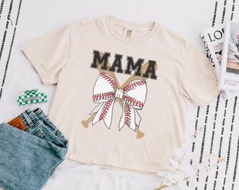 Baseball Mama Boxy Tee - Casual Graphic Top for Moms, Sporty Gift, Family Outing, Perfect for Game Days, Soft Cotton Shirt