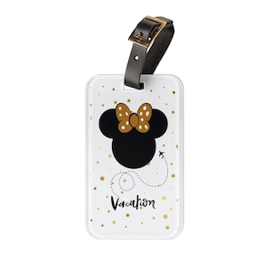 Disney Inspired Luggage Tag, Travel Accessory, Vacation Essentials, Disney Lovers Gift, Mickey Luggage Tags, Disney Luggage, Disney Travel