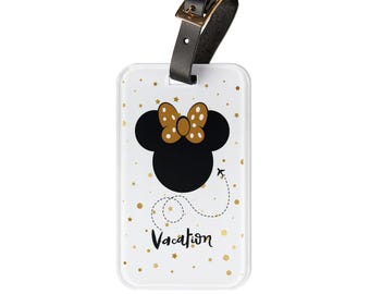 Etiqueta de equipaje acrílica caprichosa: accesorio de viaje inspirado en Disney