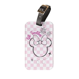 Minnie Mouse Travel Luggage Tag - &quot;Oh Toodles&quot; Disney Inspired, Vacation Accessory, Cute Baggage Tag, Stylish luggage