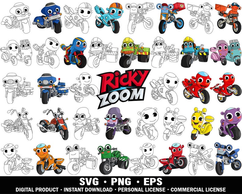 Ricky Zoom SVG Bundle for Cricut Ricky Zoom Clipart Ricky Etsy