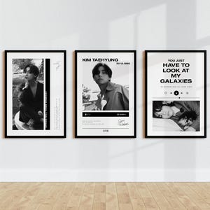 Taehyung BTS Poster Printable | Black & White Set of 3 | V Bts Poster, BTS Merch, BTS Gift Ideas, K-Pop Wall Decor, K-Pop Room Decor