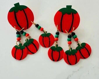 Brincos pendentes de abóbora vintage da MAM Designs