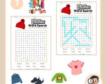 Clothes Word Search Puzzle: ESL Vocabulary Activity (PDF) - Etsy Clothes Word Search Puzzle: ESL Vocabulary Activity (PDF) - Etsy