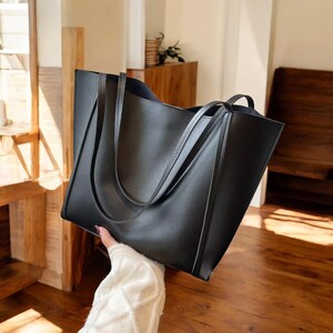 Extra Große Leder Tragetasche - Damen Umhängetasche, Reisetasche, Shopping & Alltagshandtasche