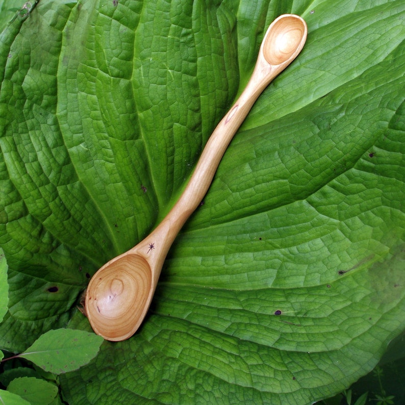 Tasting Spoon Handmade Cherry Wooden image 1