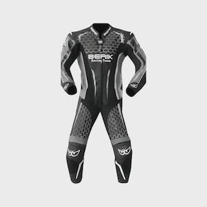 Handmade Men&#39;s New Leather Motorbike Racing 1-Piece MotoGP Biker Suit | Premium Performance Gear for Riders | Gift for Him | Racing Suit