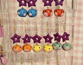 Stardew Valley Junimo Örhängen: Handgjorda Lera Örhängen