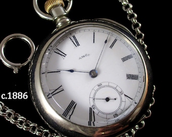 c.1886 Waltham - ¡Caja Dueber robusta y gruesa!