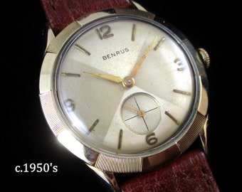 c.1950's Benrus - Quad-Panel, Machined Bezel Classic!