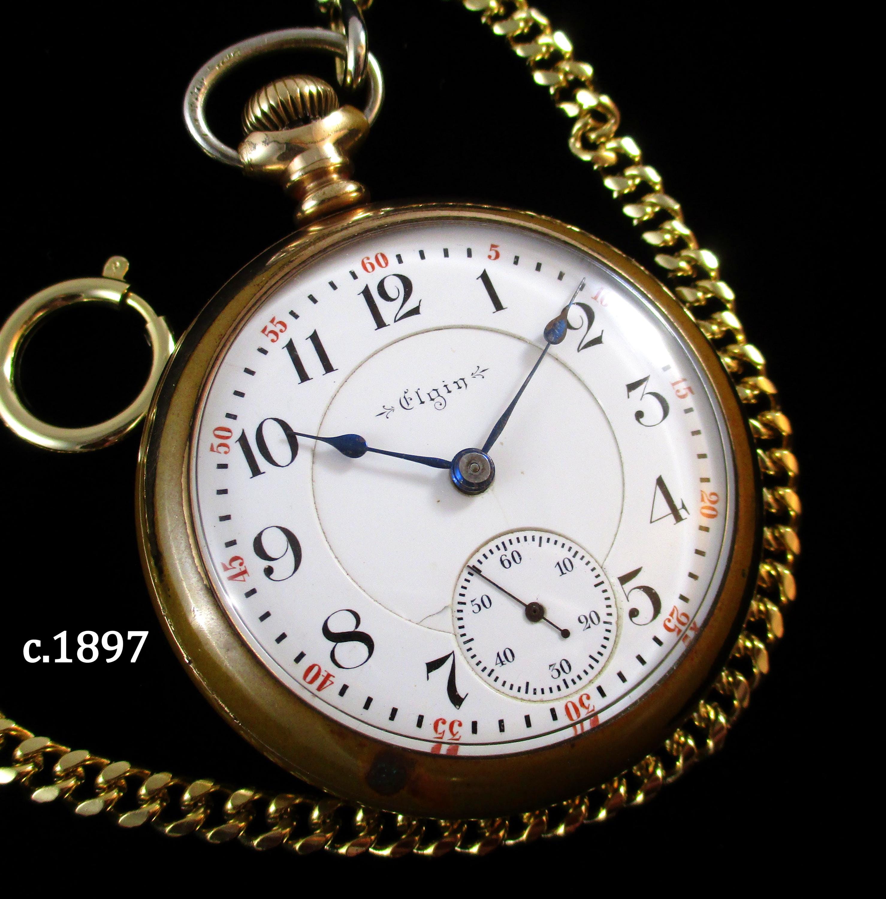 c.1897 Elgin 'B.W. Raymond' - Rustic & Railroad Grade!