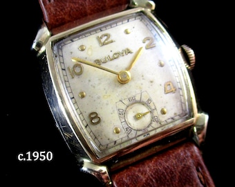 ca. 1950 Bulova „Bowen“-Uhr – üppige Schönheit!