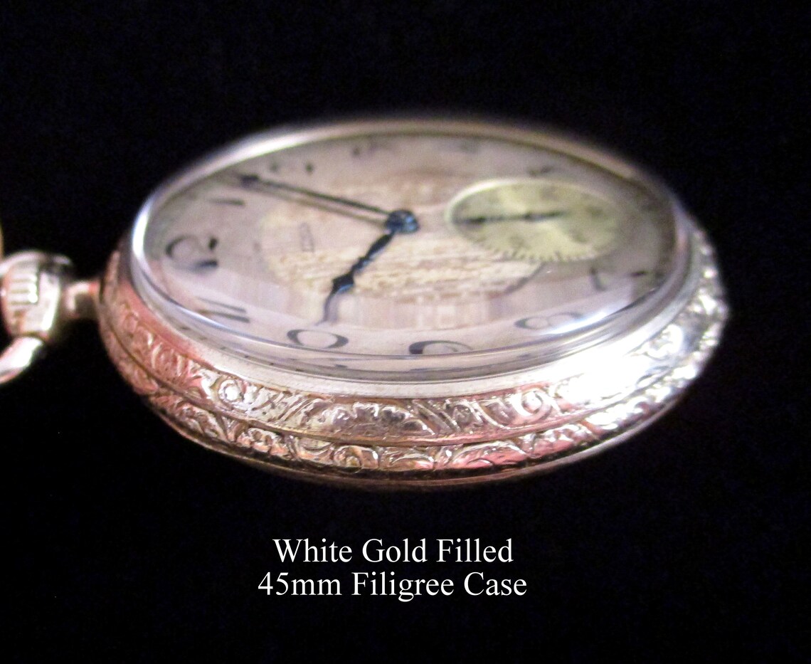 C.1924 Elgin Pocket Watch w/ Chain Etsy