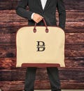Custom Gift Custom Suit Bag,Leather Handle Garment Bag,Gift for Groomsmen,Father of Groom,Oxford Cloth Suit Bag, Embroidered Suit Bag