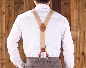 Versatile Wide Men's Elastic Suspenders for Every Occasion