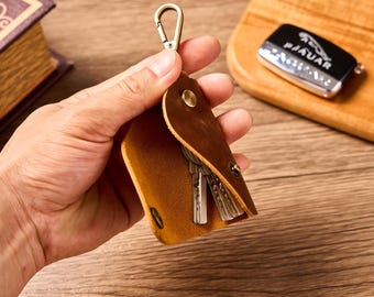 Handmade Key Holder / Organiser, Full Grain Leather style leather, Key cases, Leather Keychains, Key Fob, Keys purse, Gift For Him.