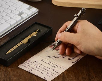Personalisierter Messing Bolt Action Pen, graviertes Jubiläumsgeschenk