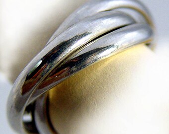 Russian Wedding Band  Trinity Ring Made To Order
