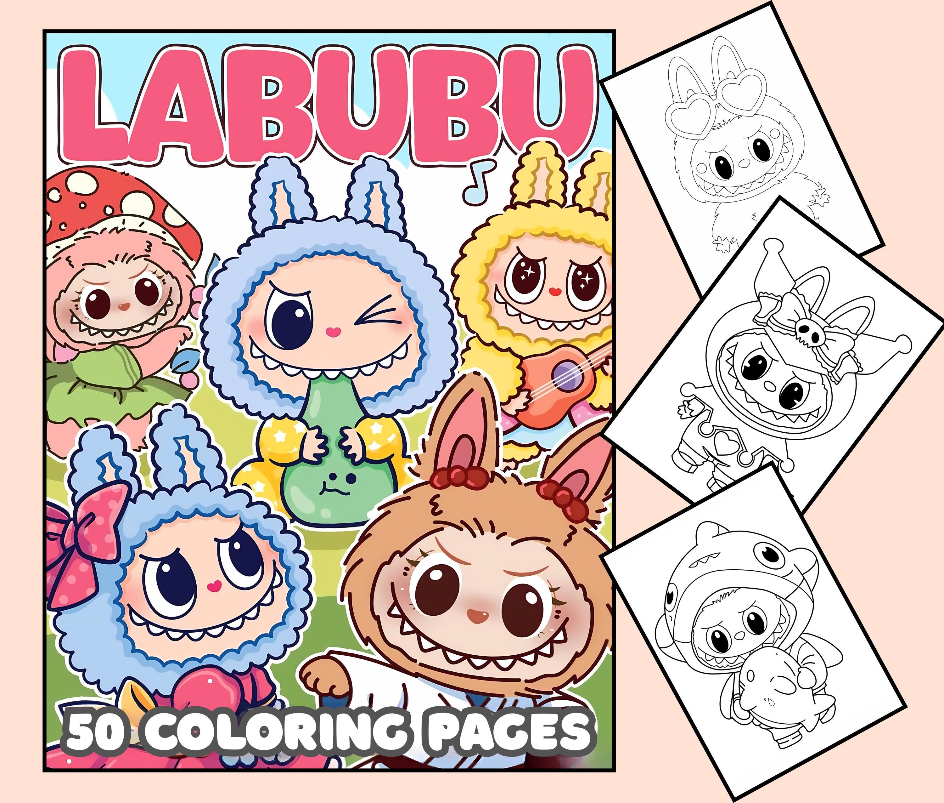 Páginas para colorear de Labubu – 50 láminas imprimibles únicas para niños y adultos | Tierno archivo digital