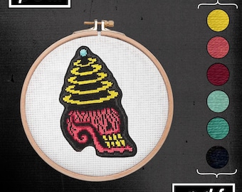 American Traditional Tattoo Flash Dan Higgs Inspired Cosmic Dunce Cross Stitch Pattern (PDF)