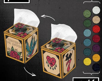 Cross Stitch Tissue Box Cover Pattern, Plastic Canvas (PDF Pattern)