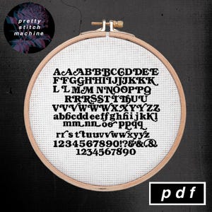 Retro Bookman Jaren 70 Groovy Vetgedrukt Alfabet Lettertype Kruissteekpatroon