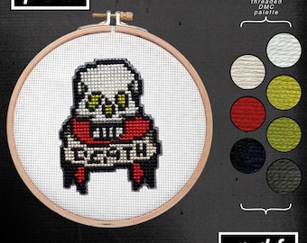 American Traditional Tattoo Ted Inman Death Skull Cross Stitch Pattern (PDF)