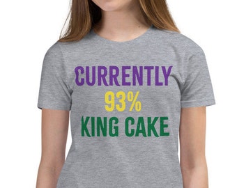 Currently 93% King Cake Youth Mardi Gras Short Sleeve T-Shirt