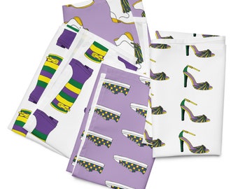 Mardi Gras Shoes Cloth Napkin Set