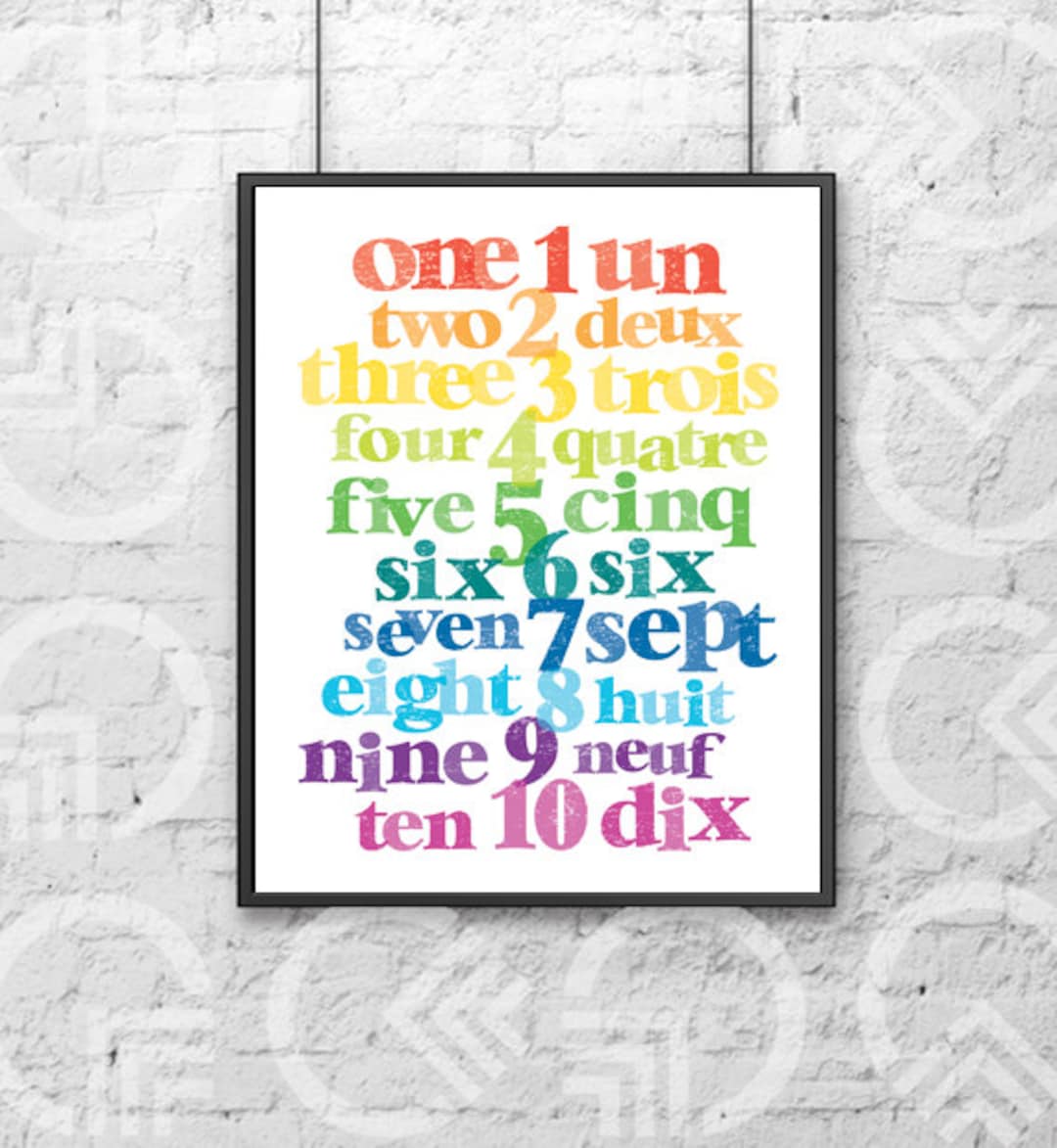 Instant Download - Printable - 8"x10" Art Print - French and English ...
