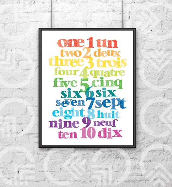 Instant Download - Printable - 8"x10" Art Print - French and English ...