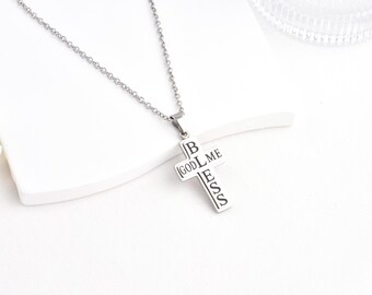 Double-layer "God Bless Me" cross necklace - the interweaving of faith and love, warm protection